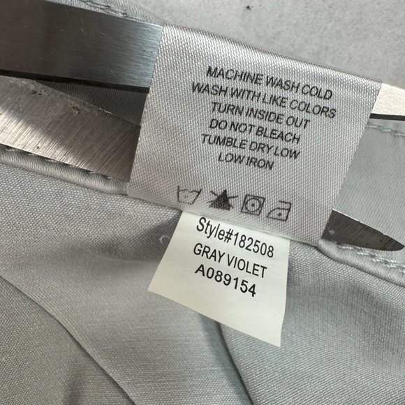 Lila Ryan Mid Rise Tapered Trouser Pant Womens Sz 4 Gray Violet Straight Leg NWT - Picture 7 of 14